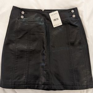 Free People leather skirt